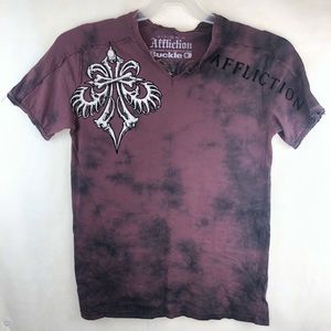 Affliction t shirt xl with velvet letters